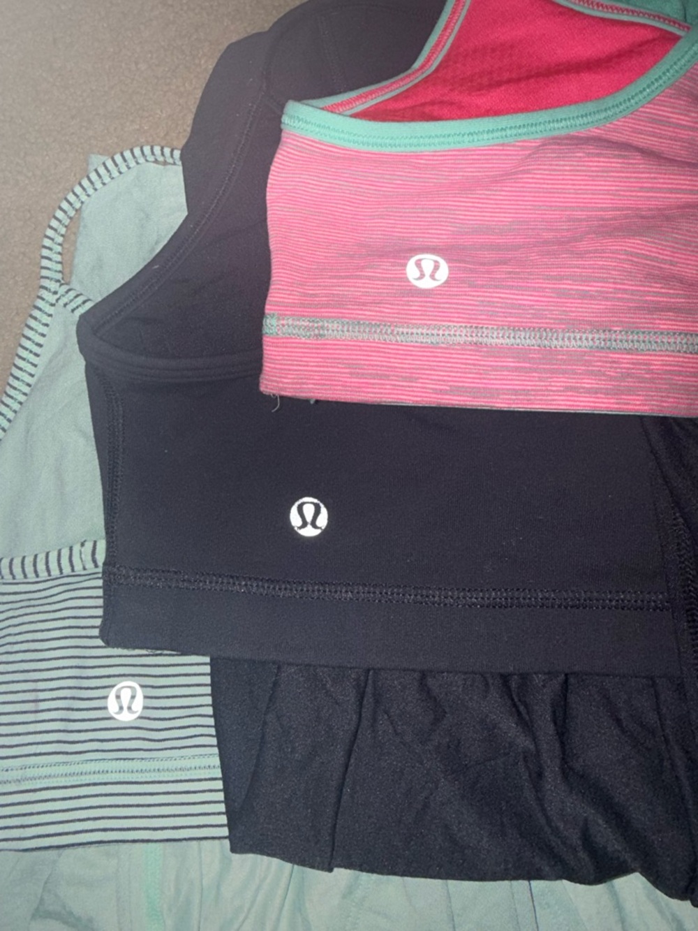 Lululemon Sports Bra Tank Tops!! - Pink/Black/Green